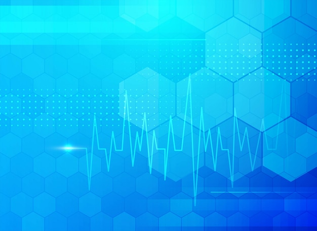 Бесплатное векторное изображение Современный синий медицинский фон