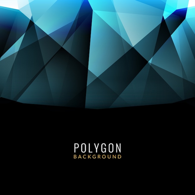 Бесплатное векторное изображение Современный синий полигональный фон