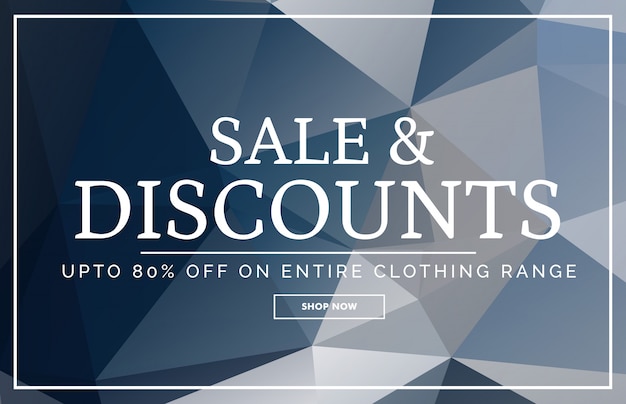 Modern blue sale banner template