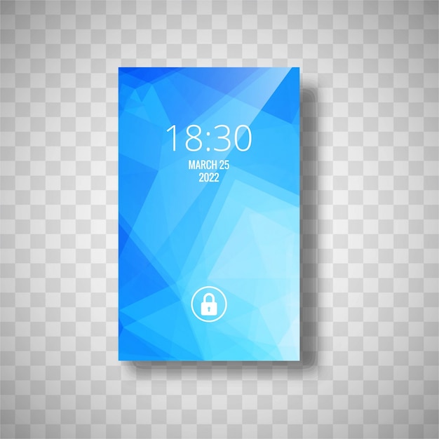 Free vector modern blue smartphone wallpaper