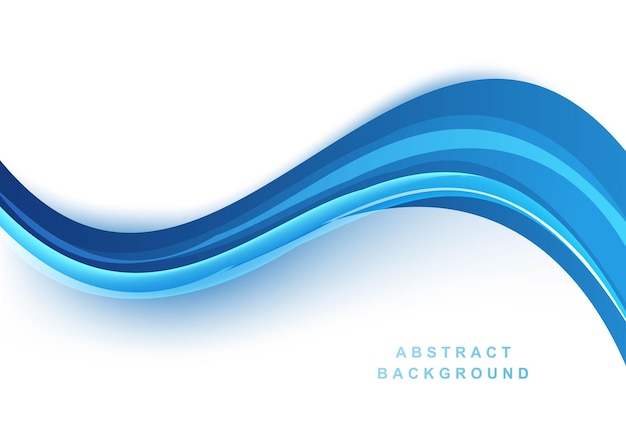 Modern blue smooth flowing background wave design
