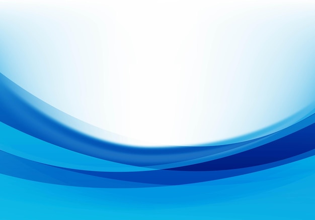 Free vector modern blue smooth flowing background wave design