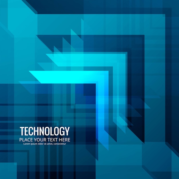 Бесплатное векторное изображение Современный синий фон технологии