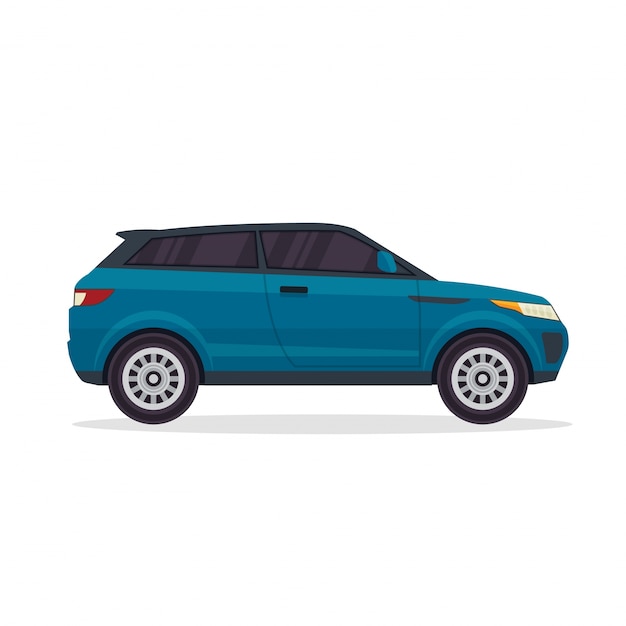 Modern blue urban adventure suv vehicle illustration