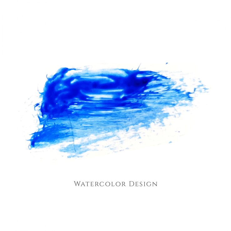 Free Vector modern blue watercolor brush background