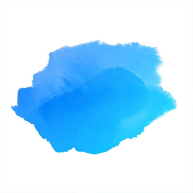 Free vector modern blue watercolor hand drawn splash design