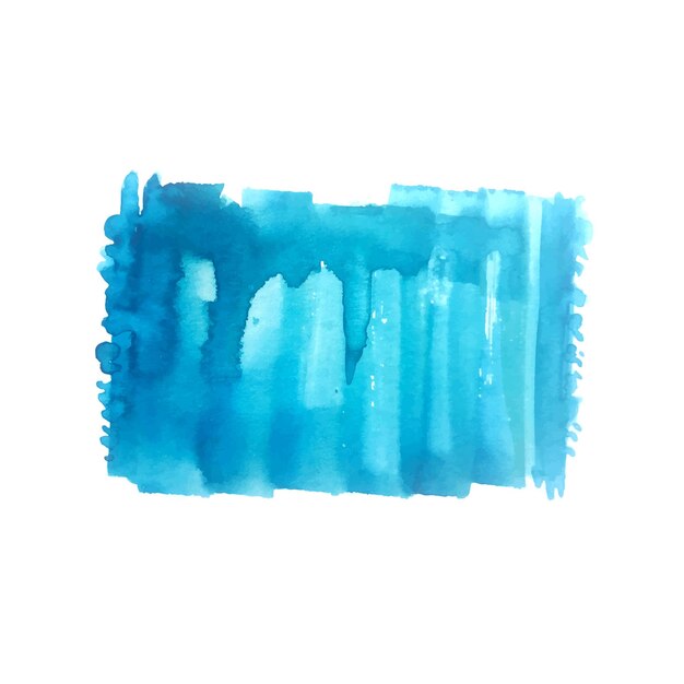 Modern blue watercolor splash brush stroke design vector