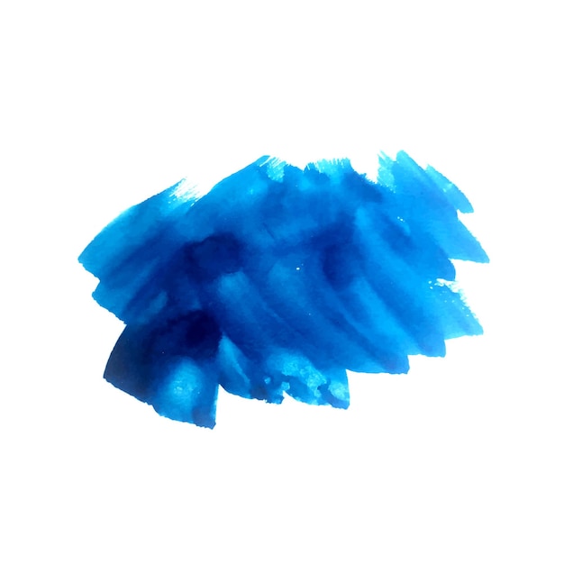 モダンな青い水彩スプラッシュブラシストロークデザインベクトル