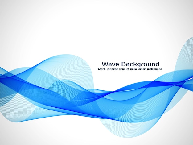 現代の青い波の装飾的な背景ベクトル