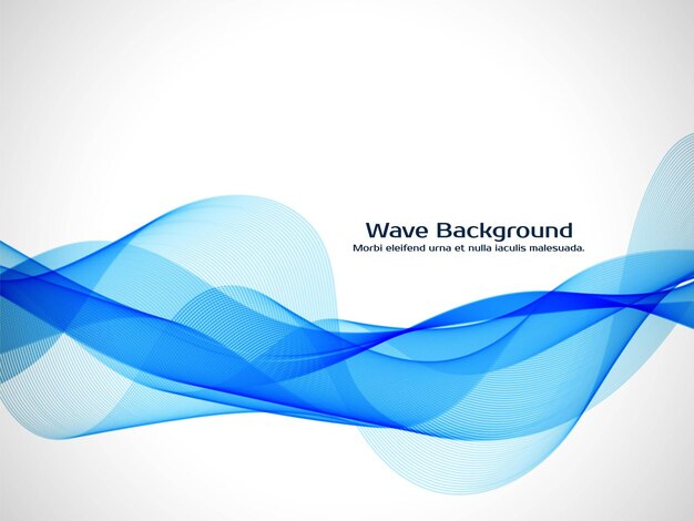 現代の青い波の装飾的な背景ベクトル