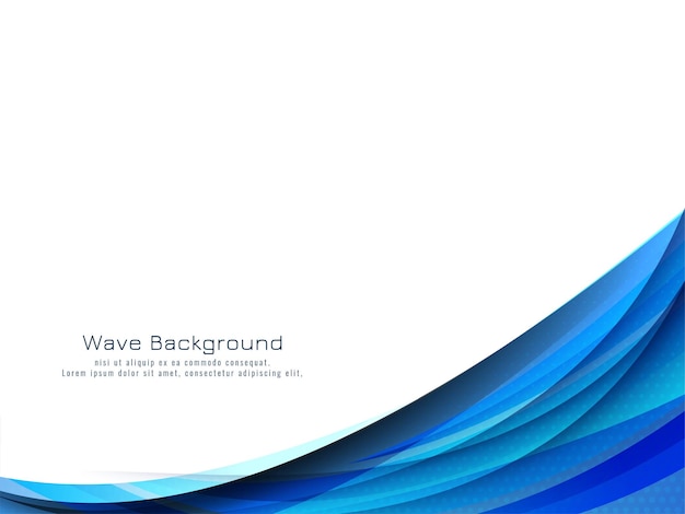 Free vector modern blue wave decorative background