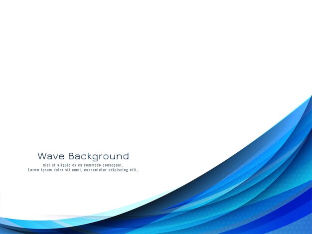 Modern blue wave decorative background