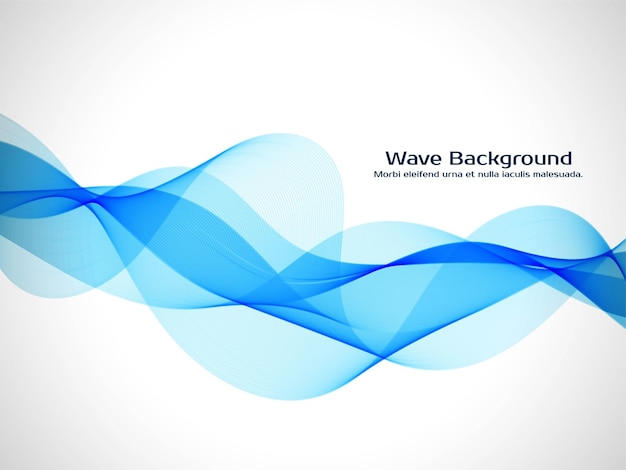 Modern blue wave decorative background