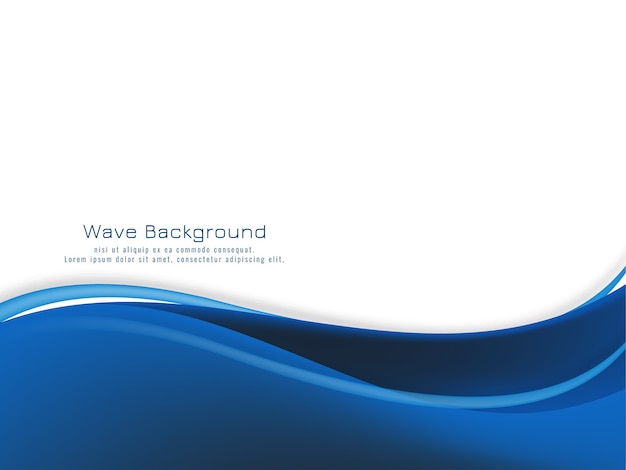 Modern blue wave design background