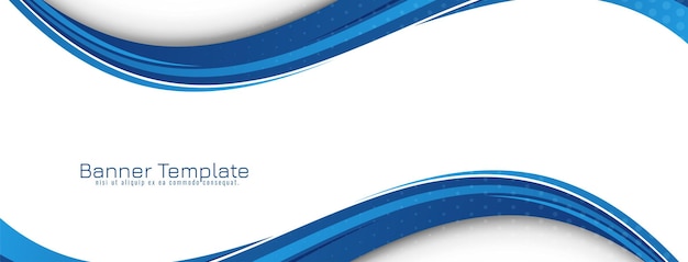 Современная синяя волна дизайн концепции баннер шаблон вектор