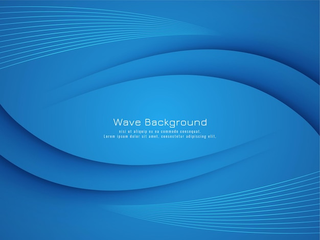 Modern blue wave design decorative background vector