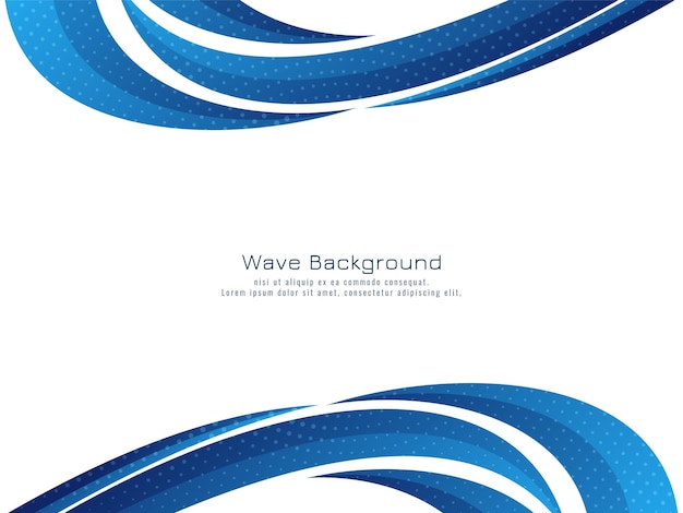 Free vector modern blue wave design decorative background