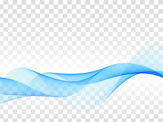 Современная синяя волна стильный прозрачный фон вектор