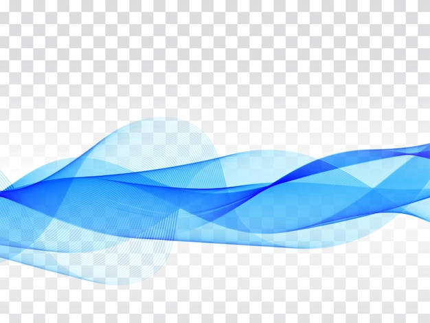 Free vector modern blue wave stylish transparent background