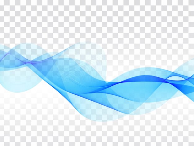 Free vector modern blue wave stylish transparent background