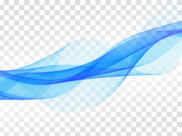 Free vector modern blue wave stylish transparent