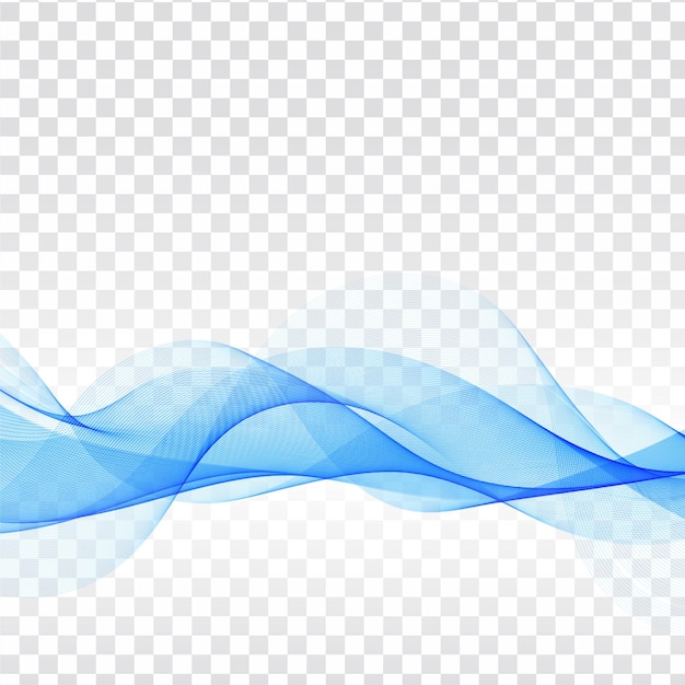 Free vector modern blue wave transparent background