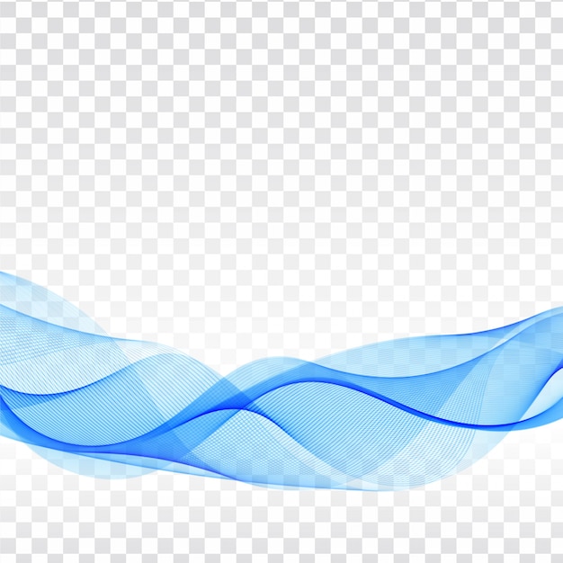 Modern Blue Wave Transparent – Free Vector Template for Download