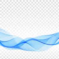 Free vector modern blue wave transparent