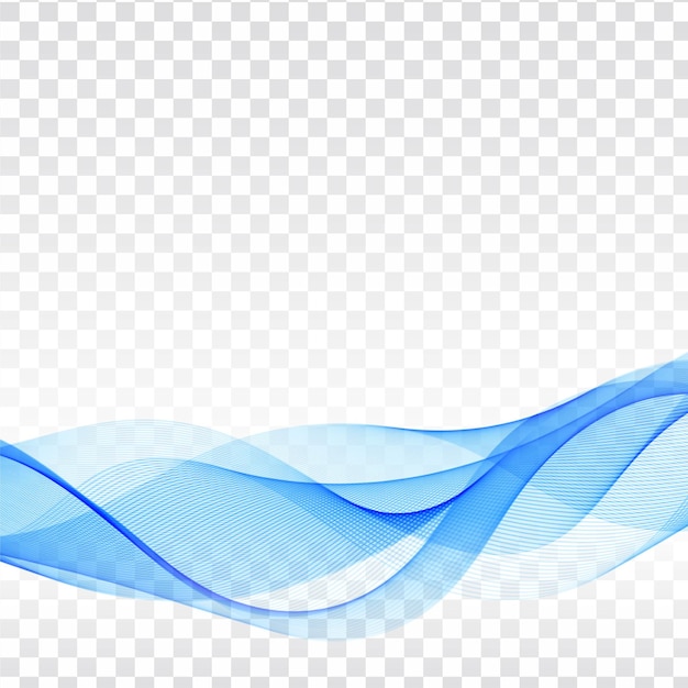 Modern Blue Wave Transparent Free Vector Download