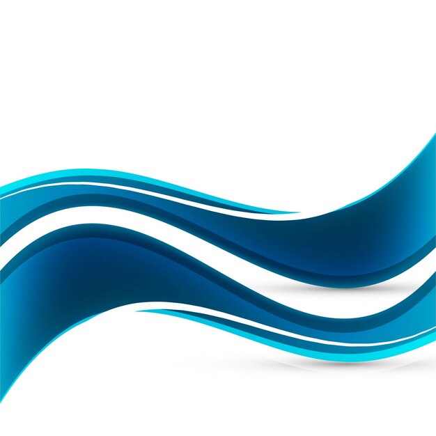 Modern blue wavy background