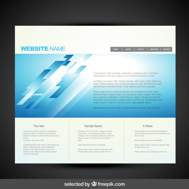 Modern blue website template