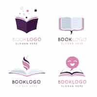 Free vector modern book logo collection