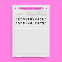 Free vector modern braille alphabet worksheet