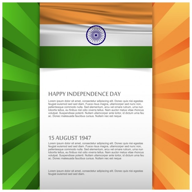 Free vector modern brochure for the independence day of india