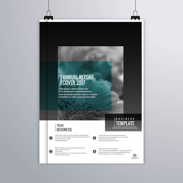 Free vector modern brochure with a black frame