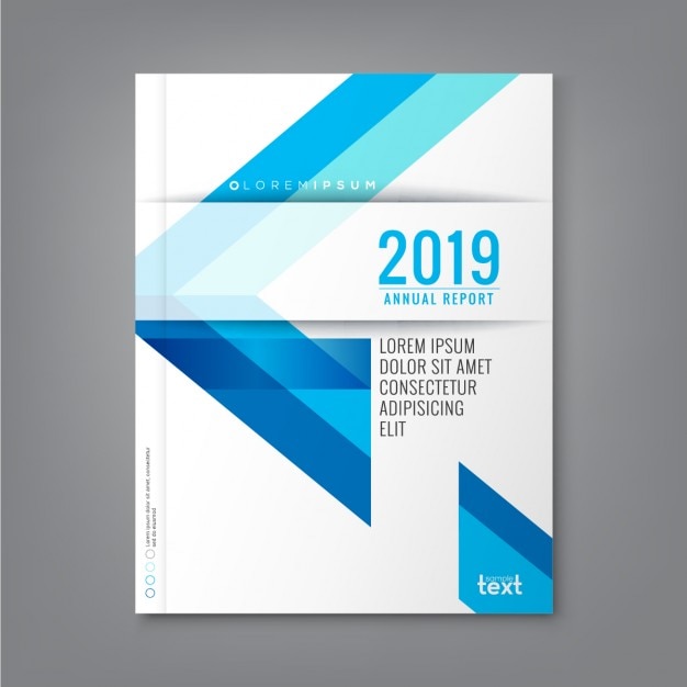 Free vector modern brochure with blue arrows