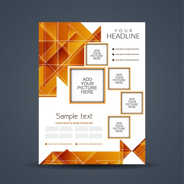 Modern brochure with polygons