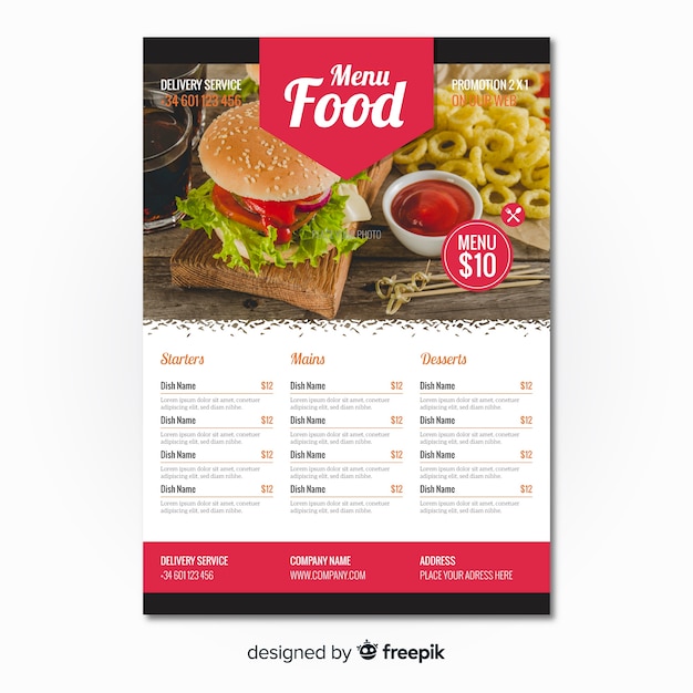 Modern burger restaurant flyer template