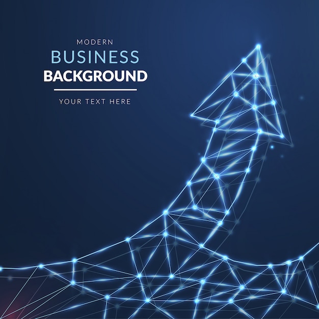 Modern business background with light arrow