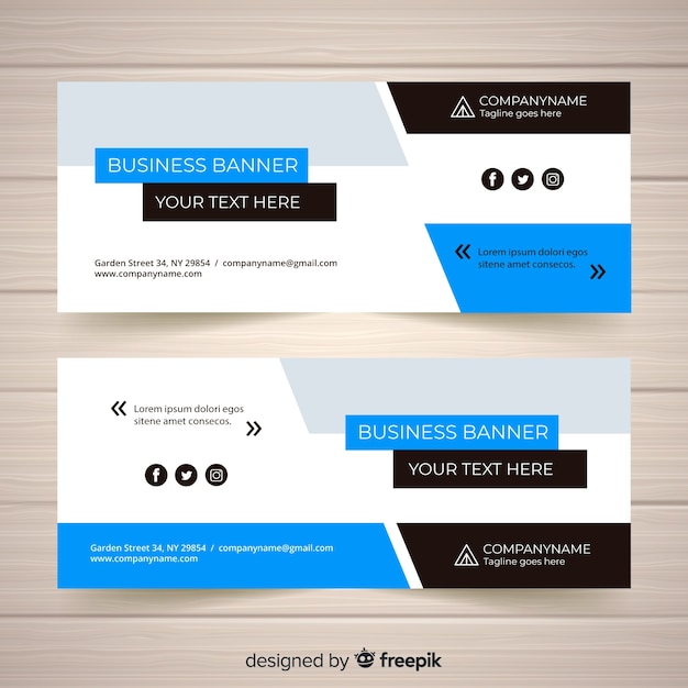 Free vector modern business banners