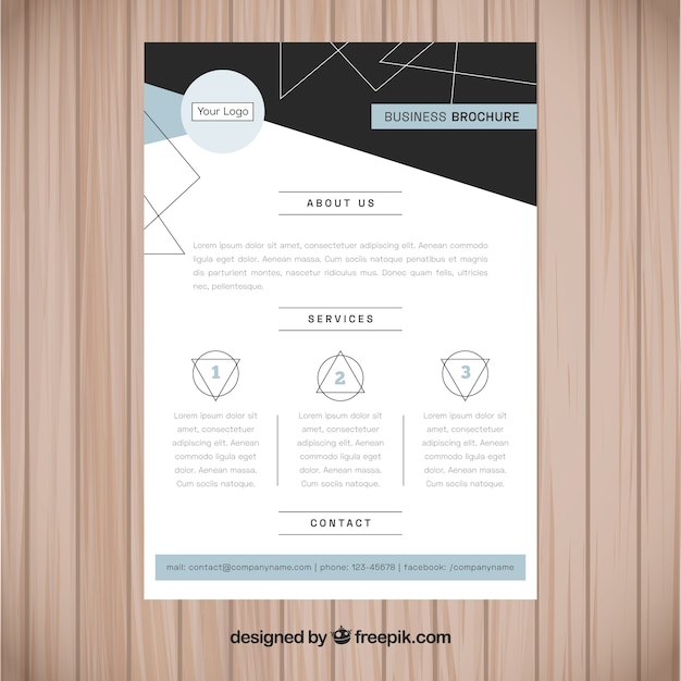 Free vector modern business brochure design