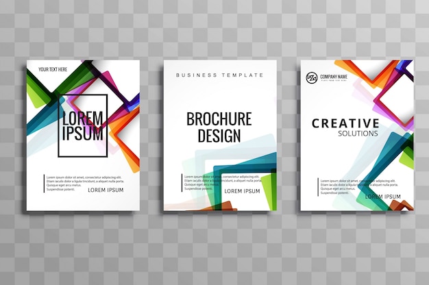 Free vector modern business brochure set
