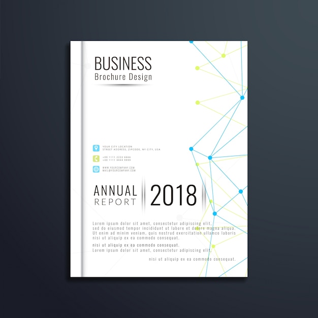 Free vector modern business brochure template design