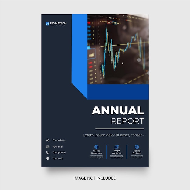 Modern Business Brochure Template with Abstract Blue Shapes
