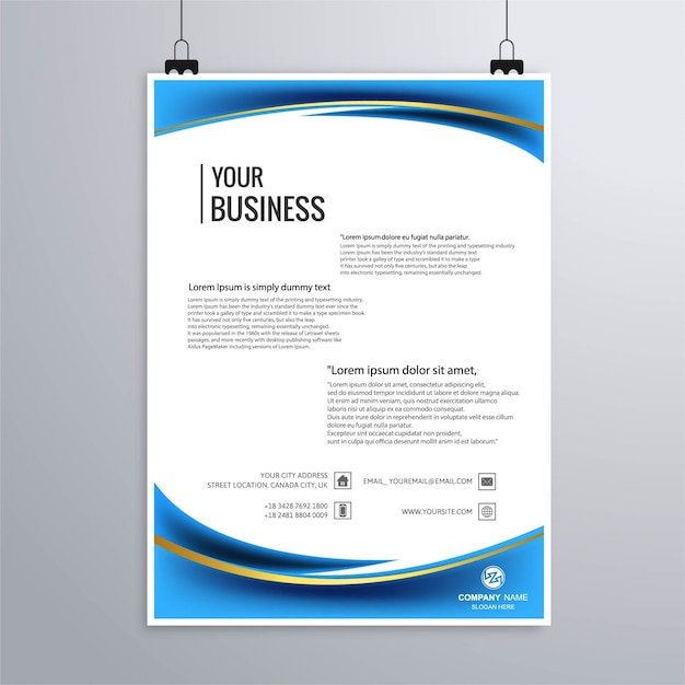 Free vector modern business brochure template