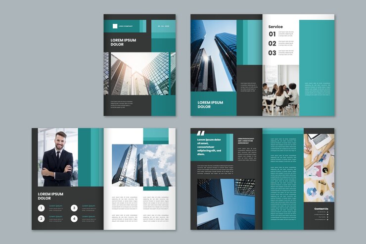 Free Vector modern business brochure template