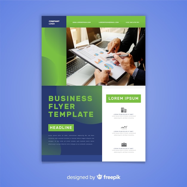 現代のビジネスパンフレットテンプレート