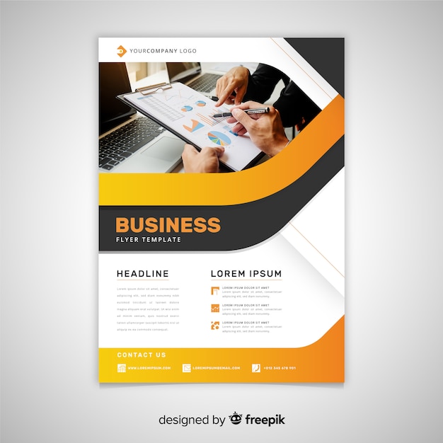 Free vector modern business brochure template