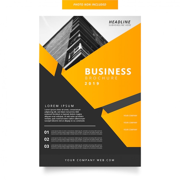 Modern business brochure with abstract shapes