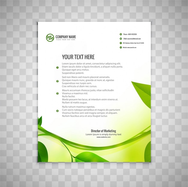 Modern business brochure with leaf design